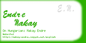 endre makay business card